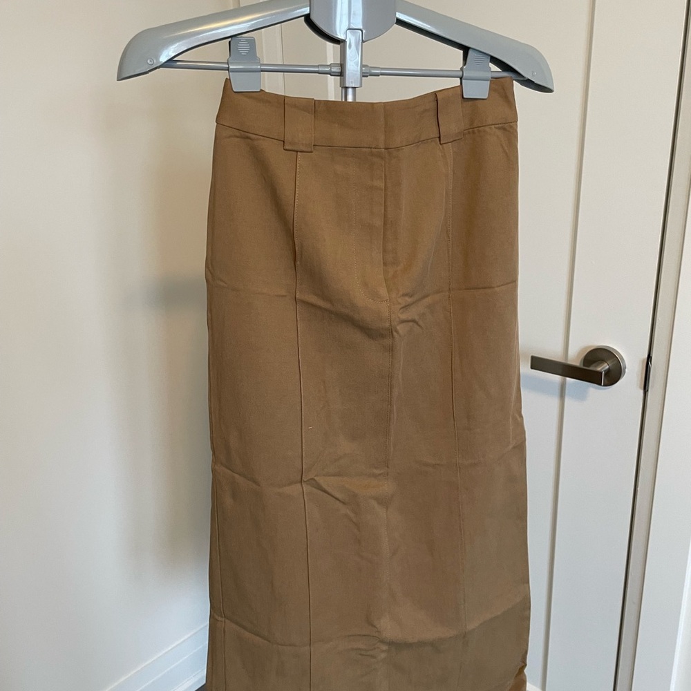 Forever New Tan Midi Pencil Skirt with Cargo Style for Work